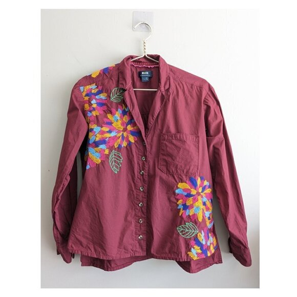 Anthropologie Maeve Embroidered Buttondown - Picture 4 of 12